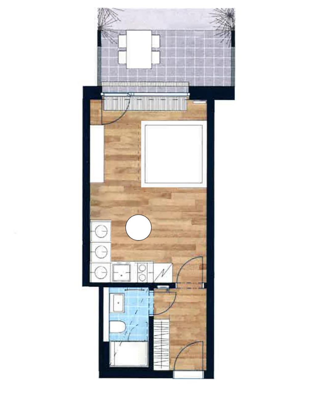 New Studio, King Bed, Free Parking, Terrace Praga Exterior foto